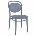 Grillgear 17.3 in. Marcel Resin Outdoor Chair, Dark Gray GR2843620